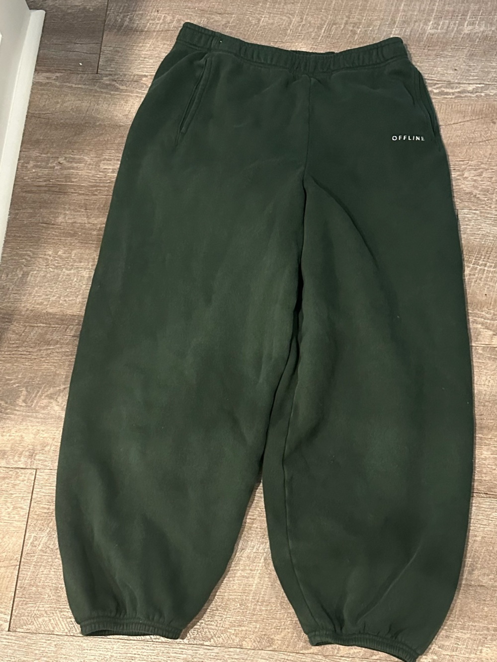 AE Aerie Offline Dark Forest Green Joggers size medium long